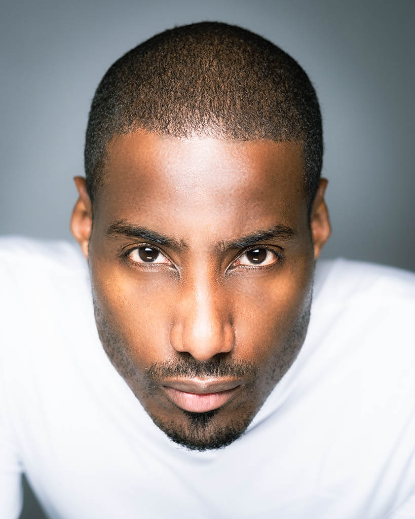 Black male actor and model portrait headshot photograph